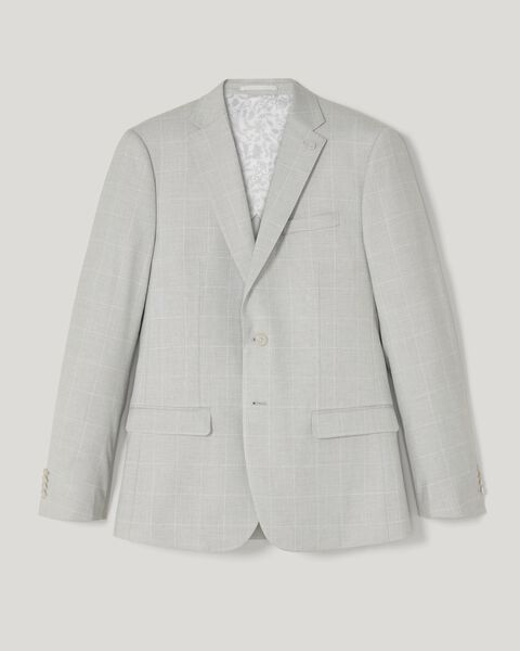 Slim Stretch Windowpane Check Tailored Jacket, , hi-res